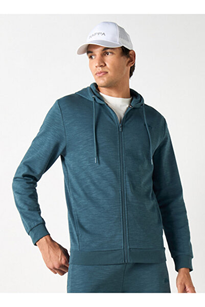 Kappa سويت شيرت بغطاء رأس مطرز بشعار مع جيوب