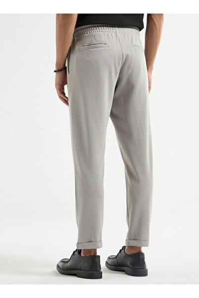FAV Textured Regular Fit Pants With Flexi Waist And Pockets