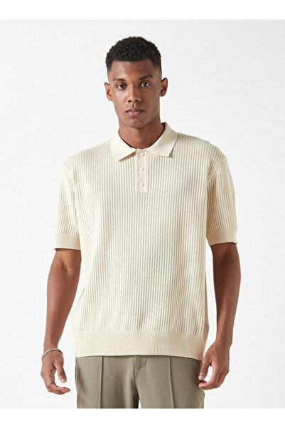 Iconic Textured Polo T-shirt With Short Sleeves
