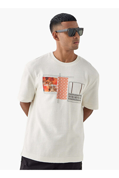 Lee Cooper تي شيرت مطرز برقبة دائرية