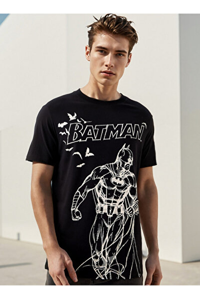 SP Characters تي شيرت بطبعة باتمان مع رقبة دائرية