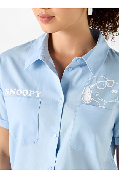 SP Characters CROP SHIRT WITH DIP BACK HEM AND SIDE SLIT