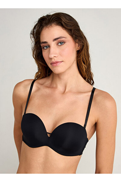 FAV Push-Up Balconette Bra with Hook and Eye Closure
