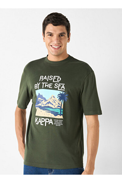 Kappa تي شيرت بطبعة جرافيكية وأكمام قصيرة