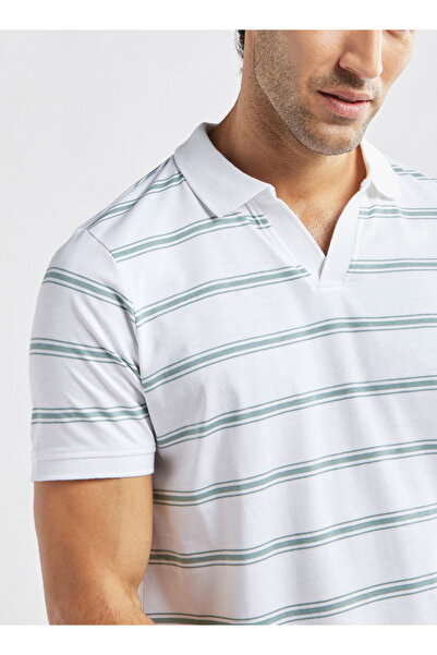 FAV Striped Polo T-shirt with Short Sleeves