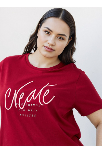 Ulla Popken Plus Size Ulla Popken Slogan Print T-shirt