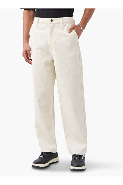 Lee Cooper بنطال جينز مستقيم متوسط الارتفاع ومزخرف