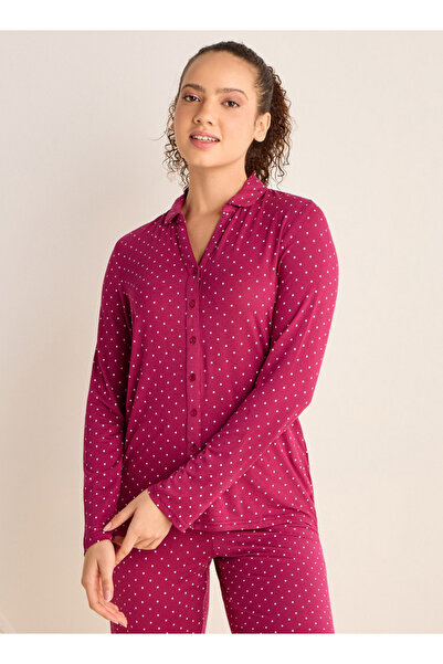 FAV Polka Dot Print Shirt and Pyjama Set