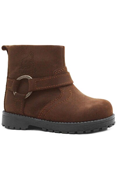 Rakerplus Chiron Genuine Leather Cinnamon Color Zippered Baby Boots