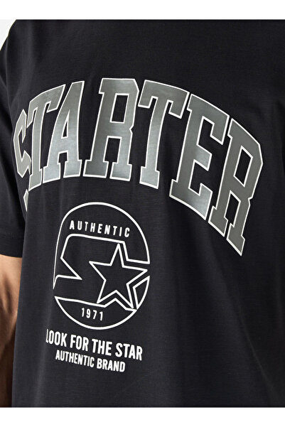 Starter Print Crew Neck T-shirt with Short Sleeves