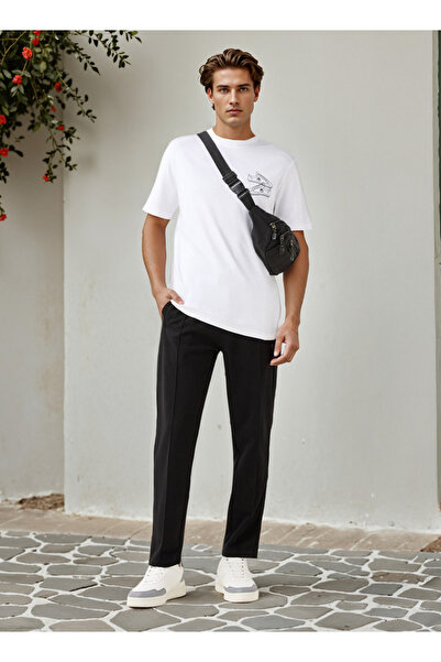 Kappa Panelled Track Pants with Drawstring Closure and Pockets