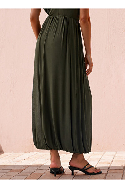 Iconic Balloon Hem Maxii Skirt with Elasticated Waistband