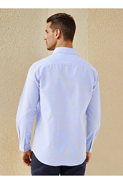 FAV Regular Fit Striped Collared Shirt with Long Sleeves