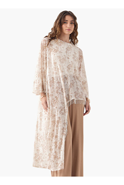 Iconic بلوزة غير متماثلة بطباعة كاملة وأكمام واسعة