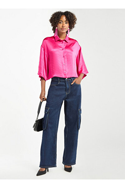 FAV Solid Wide Leg Jeans With Pockets