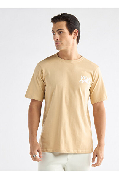 FAV Typographic Print T-shirt with Crew Neck and Short Sleeves