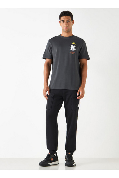 Kappa Logo Print Crew Neck T-shirt with Short Sleeves