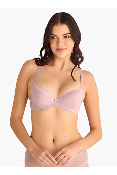 FAV Lace Detail Bra with Hook and Eye Closure