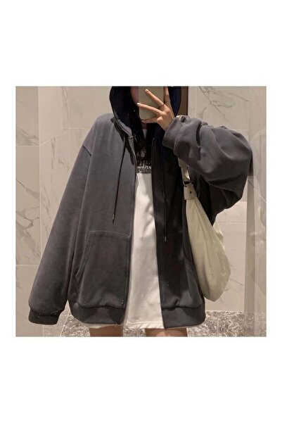 harmony factory Oversize Unisex Thick Fabric Unisex Cardigan