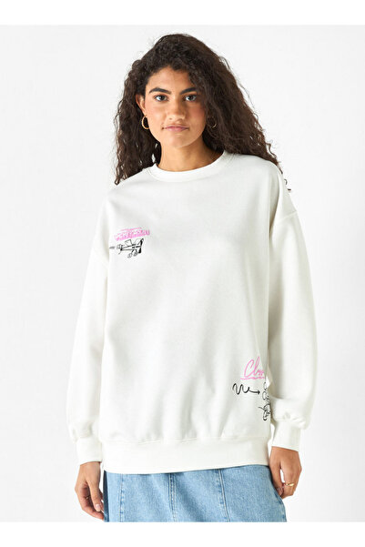 SP Characters Print Sweatshirt with Long Sleeves