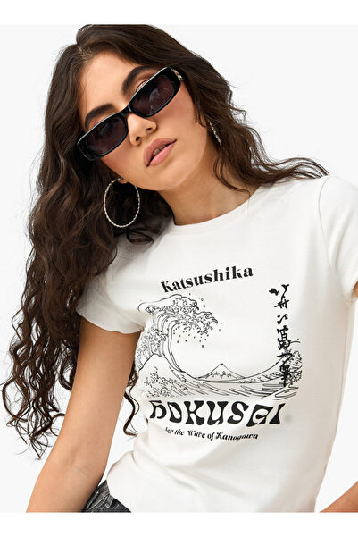 SP Characters Katsushika Hokusai Print T-shirt