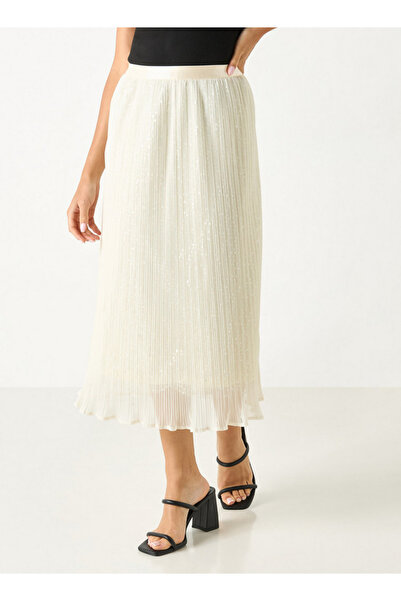 FAV Sequin Embellished Midi Skirt with Elasticated Waistband