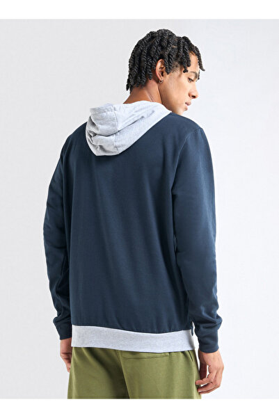 FAV Striped Hooded Sweatshirt with Long Sleeves and Kangaroo Pockets