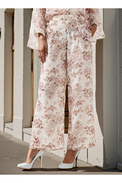 Iconic بنطال واسع الساق بطبعة زهور مميزة