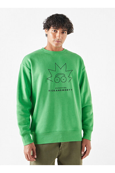 SP Characters Rick And Morty Print Sweatshirt With Long Sleeves