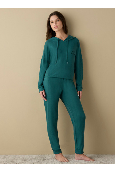 FAV Waffle Textured Long Sleeves Hoodie With Elasticated Joggers Set