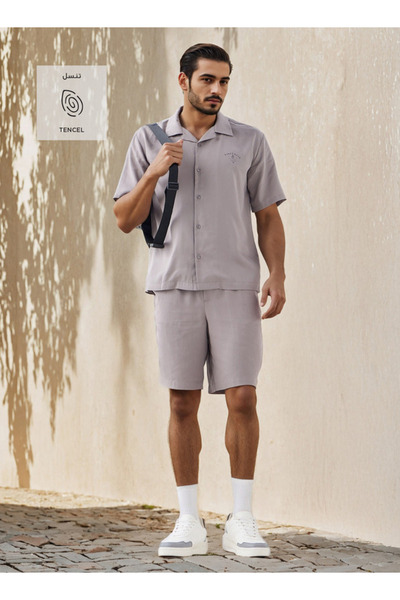 Emperor Emperor Regular Fit Printed Shirt with Camp Collar