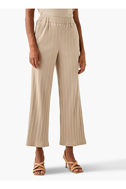 FAV Ribbed Wide Leg Pants with Pockets