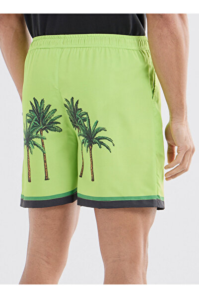 FAV Palm Tree Print Shorts With Drawstring Closure And Pockets