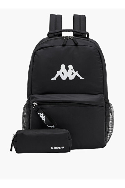 Kappa Kappa Logo Print Backpack with Adjustable Shoulder Straps and Pouch
