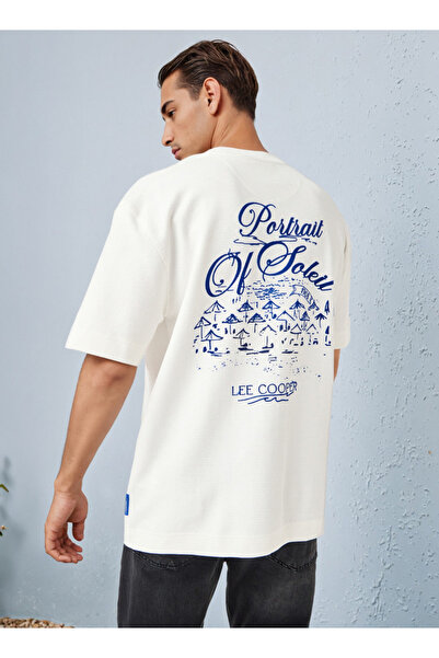 Lee Cooper تي شيرت مطبوع بياقة دائرية