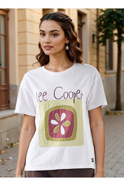 Lee Cooper Patchwork Detail T-shirt