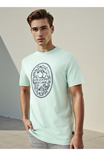 Lee Cooper تي شيرت بطبعة طباعية ورقبة دائرية