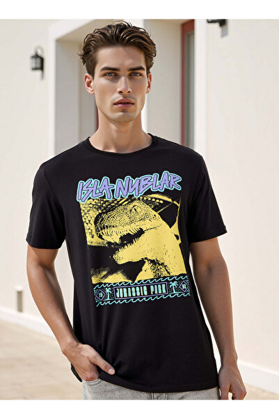 SP Characters Jurassic Park Print T-shirt with Crew Neck