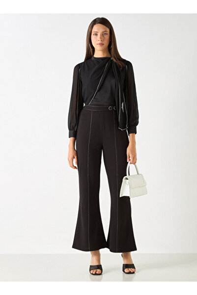 Iconic Solid Regular Fit Flexi Waist Trousers