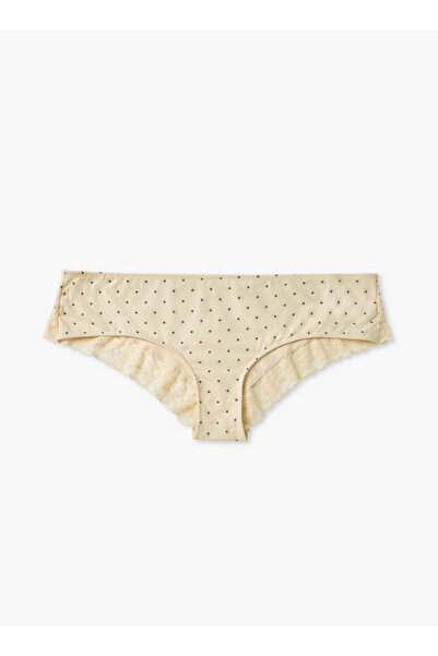 FAV بيكيني خدود مطبوع مع تفاصيل دانتيل وحزام خصر مطاطي