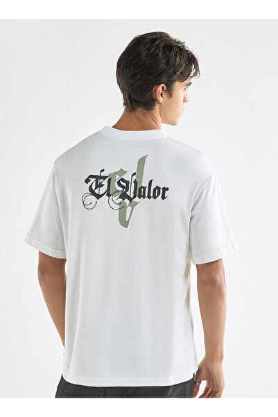 FAV Typographic Print T-shirt with Crew Neck and Short Sleeves