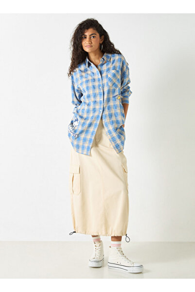 SP Characters Snoopy Print Shirt with Long Sleeves and Chest Pocket