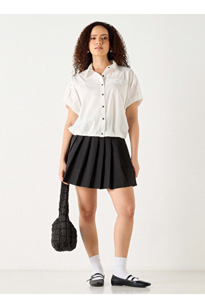 FAV Regular Fit Collared Shirt with Short Sleeves and Pocket