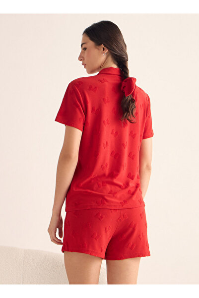 FAV All-Over Minnie Mouse Textured Shirt and Shorts Set