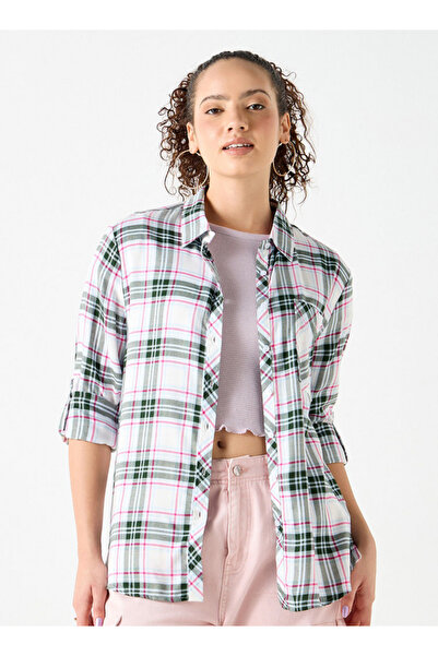 Lee Cooper Checked Shirt With Long Sleeves And Pocket