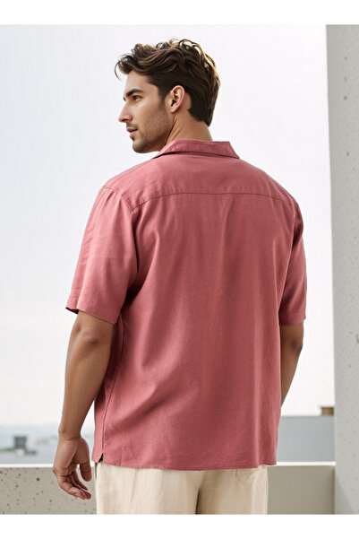 FAV Regular Fit Linen Blend Resort Shirt