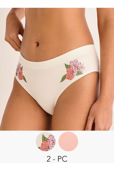 FAV مجموعة من قطعتين - سراويل داخلية متنوعة بدون درزات