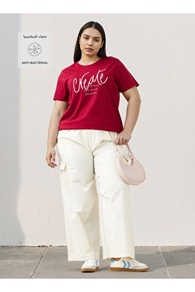 Ulla Popken Plus Size Ulla Popken Slogan Print T-shirt