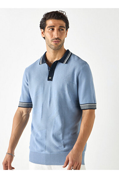 Iconic Textured Polo T-shirt With Short Sleeves
