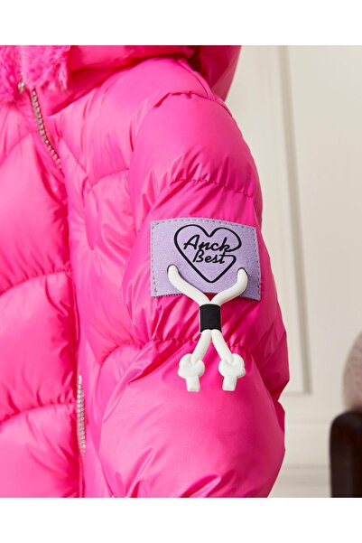 Benittokids Baby Girl Hooded Zippered Puffer Coat 51351